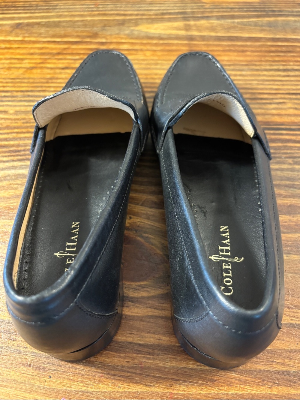 Cole Haan Women’s Black Leather Penny Loafers Size 6.5 B Classic Slip-On Comfort - Picture 7 of 10
